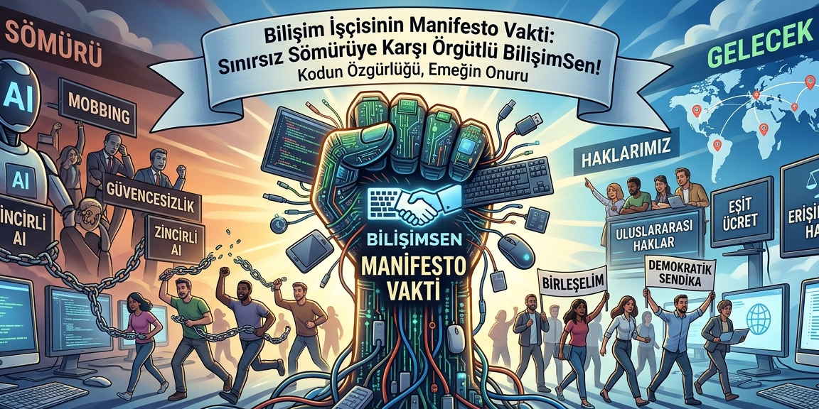 Bilişim İşçisinin Manifesto Vakti: Sınırsız Sömürüye Karşı Örgütlü BilişimSen!