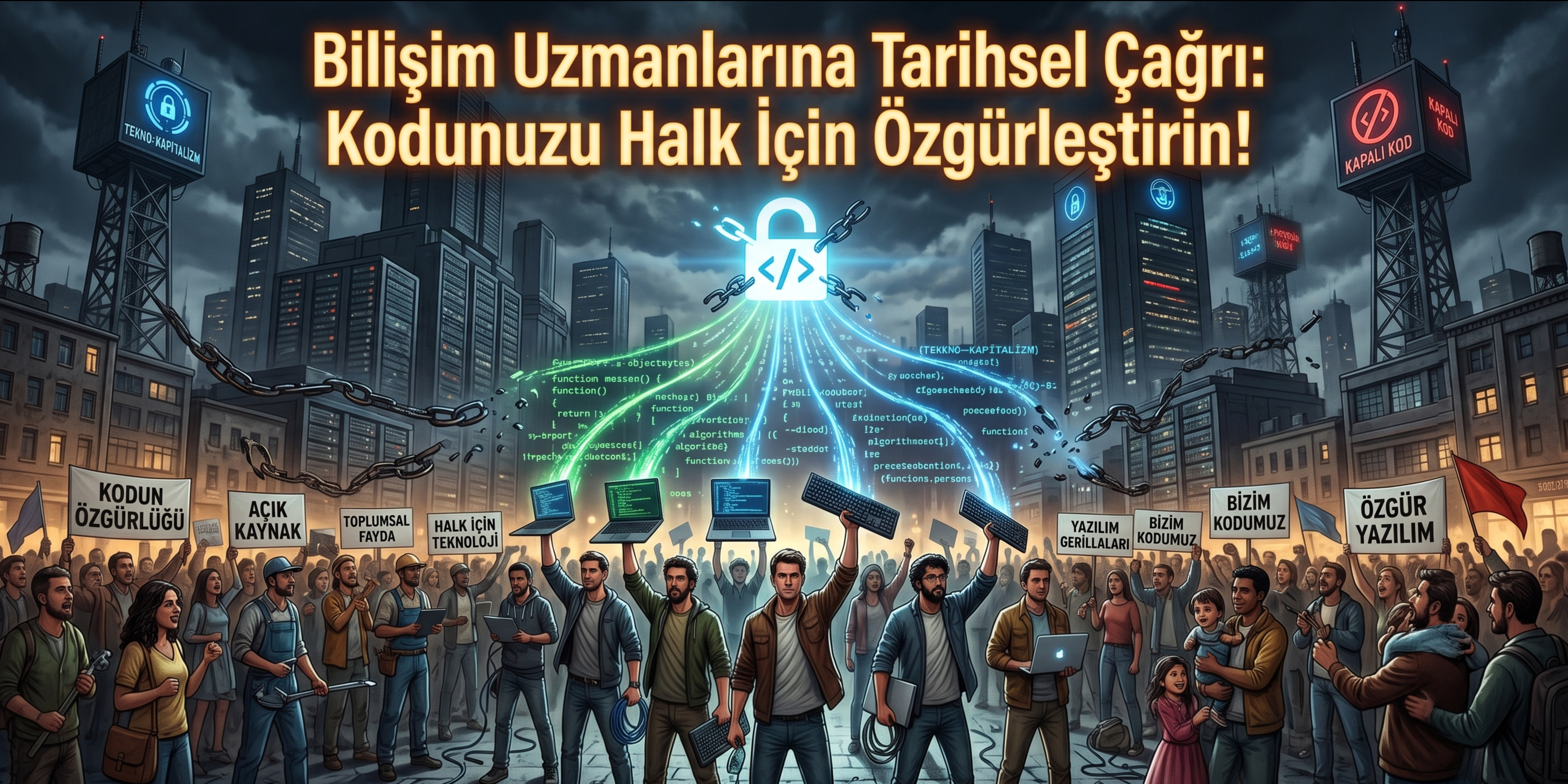 Bilişim Uzmanlarına Tarihsel Çağrı: Kodunuzu Halk İçin Özgürleştirin!