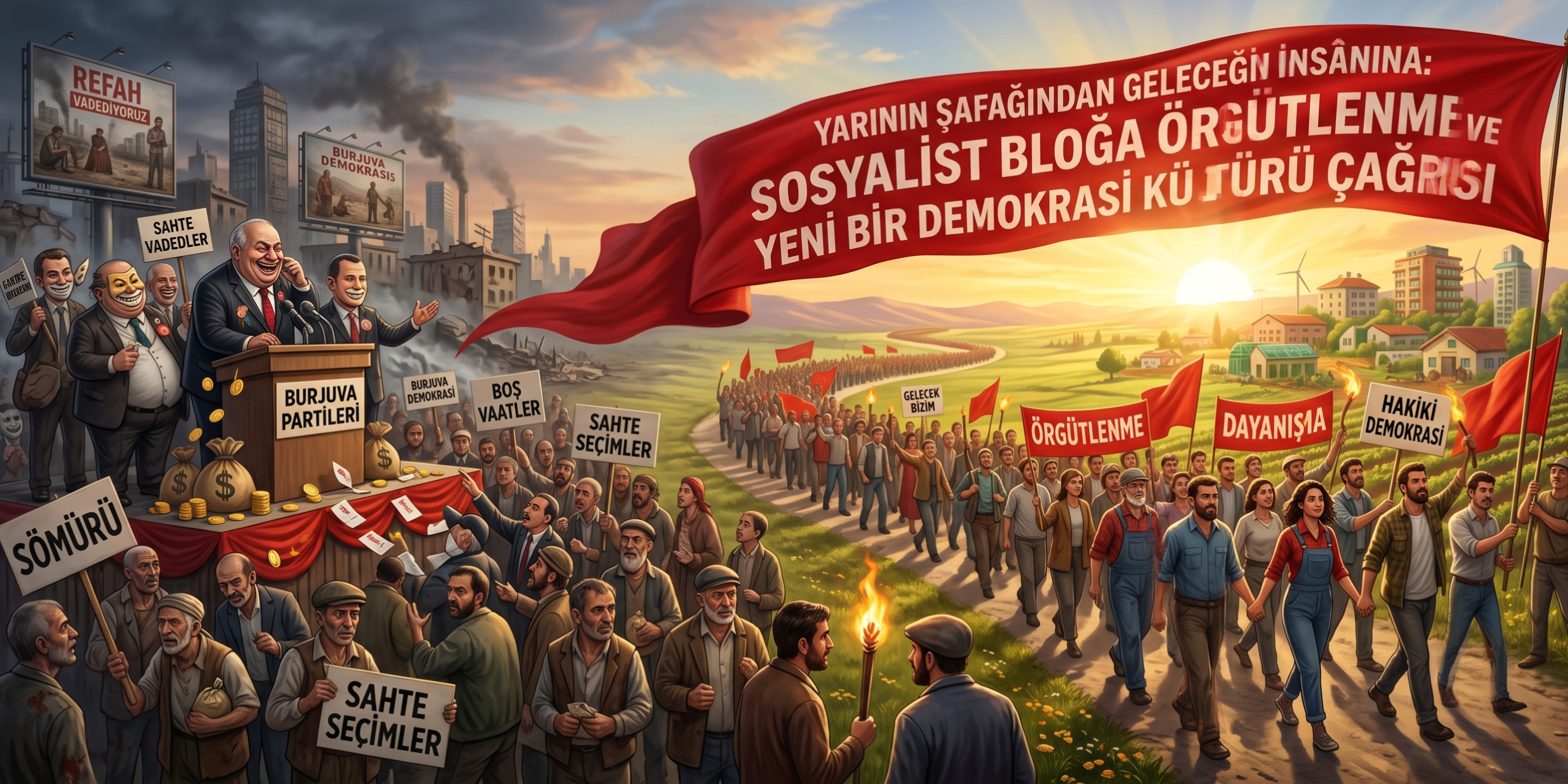 Yarının Şafağından Geleceğin İnsânına: Sosyalist Bloğa Örgütlenme ve Yeni Bir Demokrasi Kültürü Çağrısı