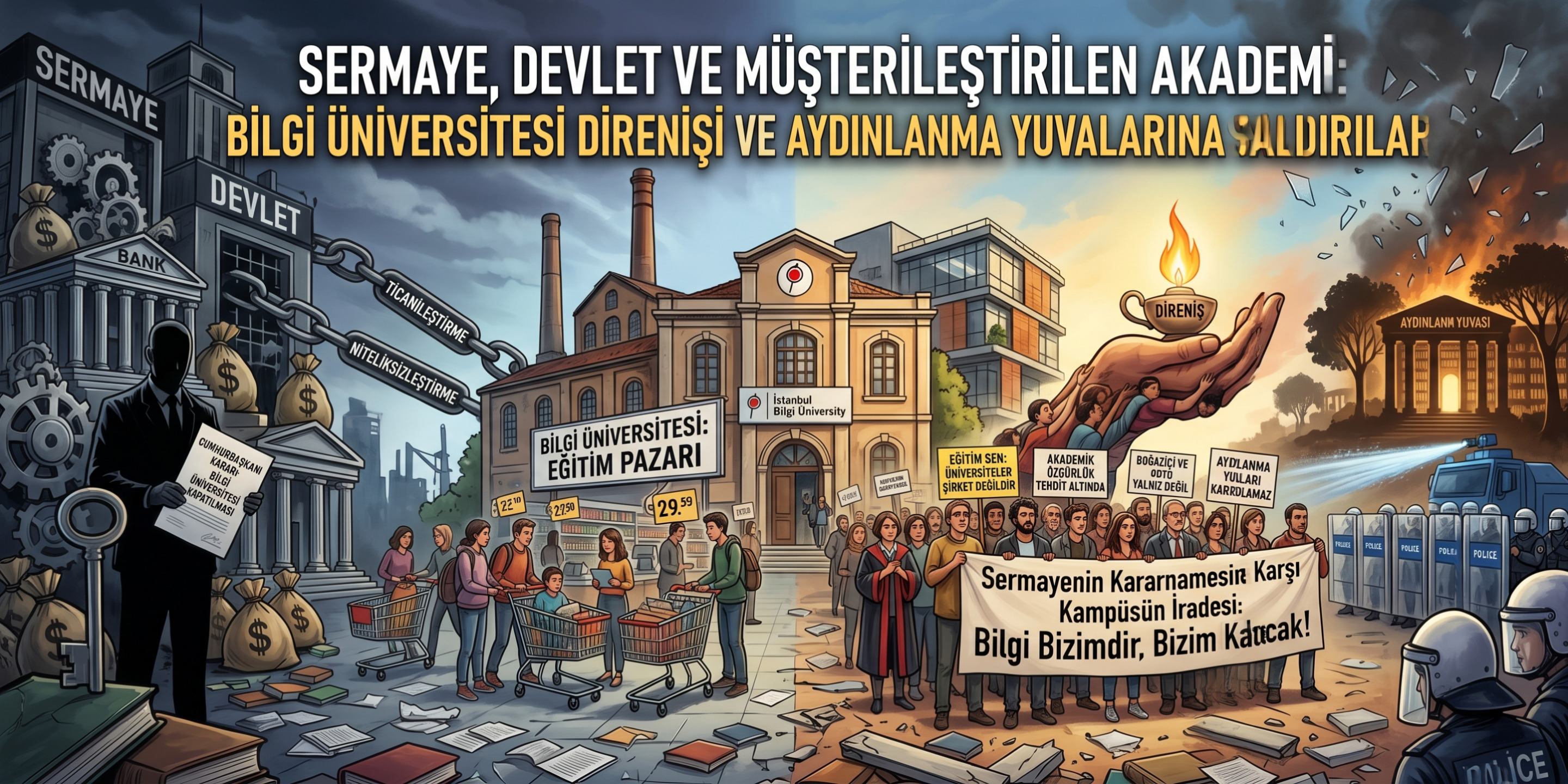 Sermaye, Devlet ve Müşterileştirilen Akademi: Bilgi Üniversitesi Direnişi ve Aydınlanma Yuvalarına Saldırılar